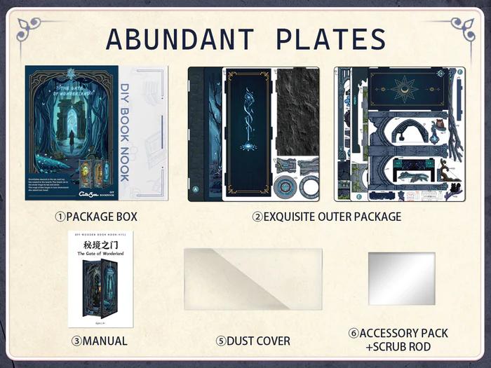 【The Gate of Wonderland】CUTEBEE Book Nook Kit - DIY Miniature House Magic Tiny House Booknook Dollhouse Kit for Adults, Teens, 3D Wooden Puzzle Bookshelf Insert Decor, Gifts for Family and Friends 【The Gate of Wonderland】CUTEBEE Book Nook Kit - DIY Miniature House Magic Tiny House Booknook Dollhouse Kit for Adults, Teens, 3D Wooden Puzzle Bookshelf Insert Decor, Gifts for Family and Friends