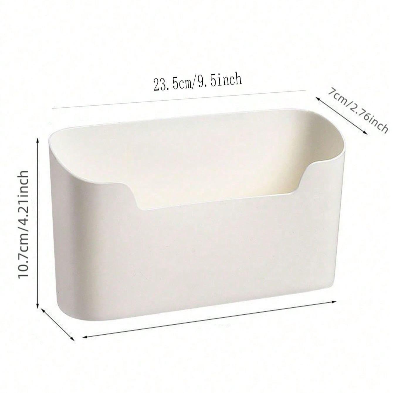 Wall-Mounted Storage Box, Space-Saving Organizer, Kitchen & Bathroom Shelf, Adhesive Wall Holder, Ideal for Home Decor
