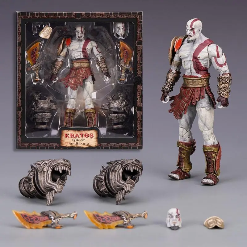 2026 hot item Anime 18cm Neca God Of War Ghost Of Sparta Kratos Action Figure Articulated Model Toy Static Statue Figure Desktop Collection Popular toys