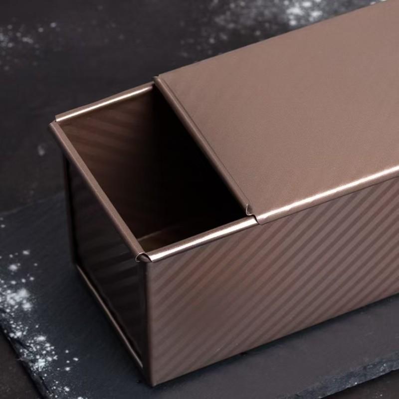 15.87oz  2pack Pullman Bread Pans with Lid, 1LB Capacity Bread Loaf Pan, Non-Stick, Easy Release Sandwich Bread Loaf Pan for Baking Homemade Bread Bakeware Reusable Mold