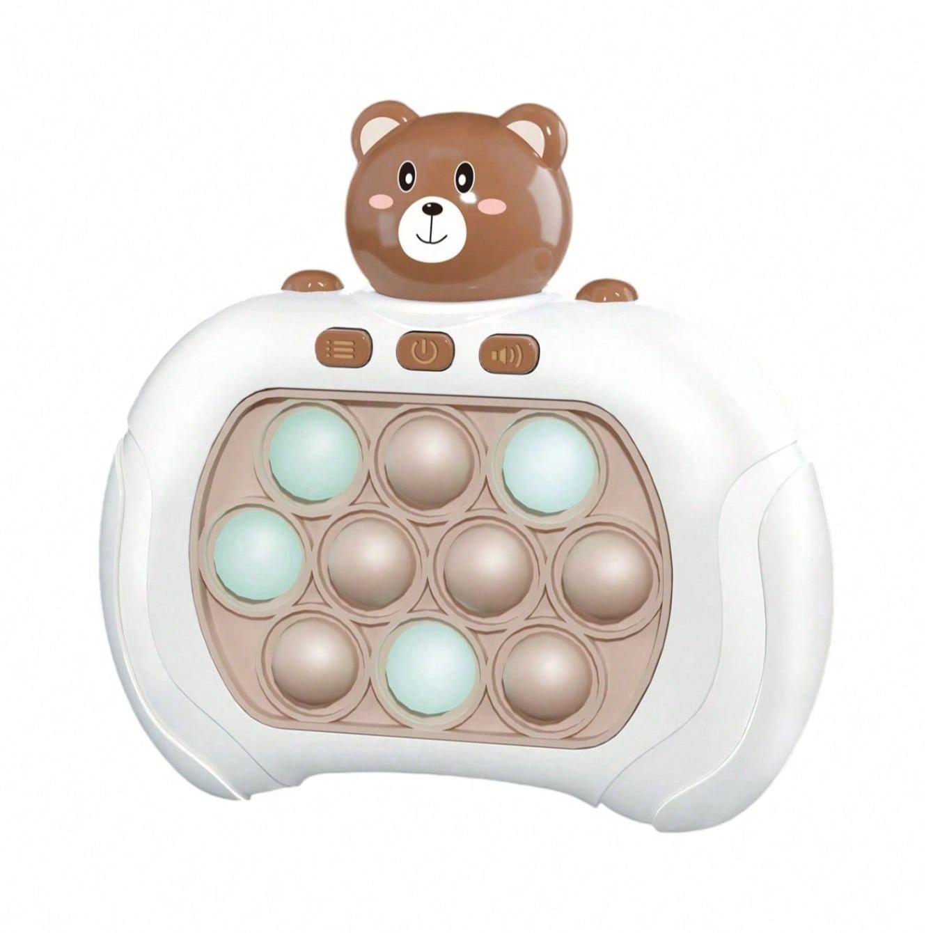New Original Fast Press Game Machine Bear Fingertip Bubbles Electronic Jump Game 4 Modes Lightweight Stress Relief Fidget Toy Gift