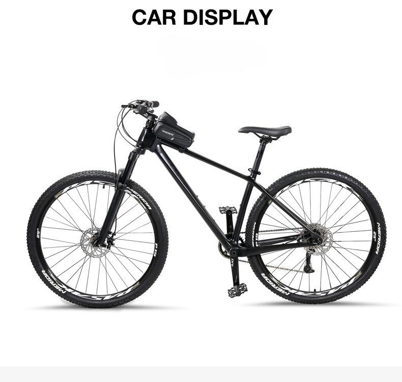 TAKEZERO Bicycle Front Top Tube Bag Touch Screen Bicycle Frame Bag Bicycle Bag 1L Large Capacity Adjustable Cycling Bag Bicycle Accessories