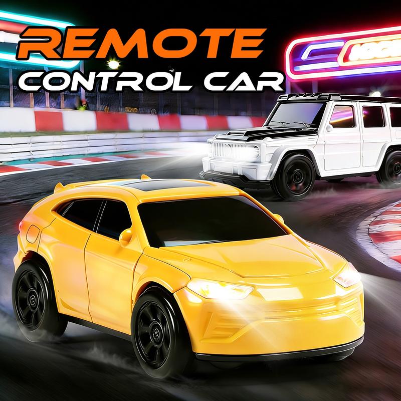 1:64 Desktop Mini Drift RC Car, 2.4g Wireless Control, Four-Wheel Drive High-Speed Drifting, Realistic Lights & Obstacle Accessories
