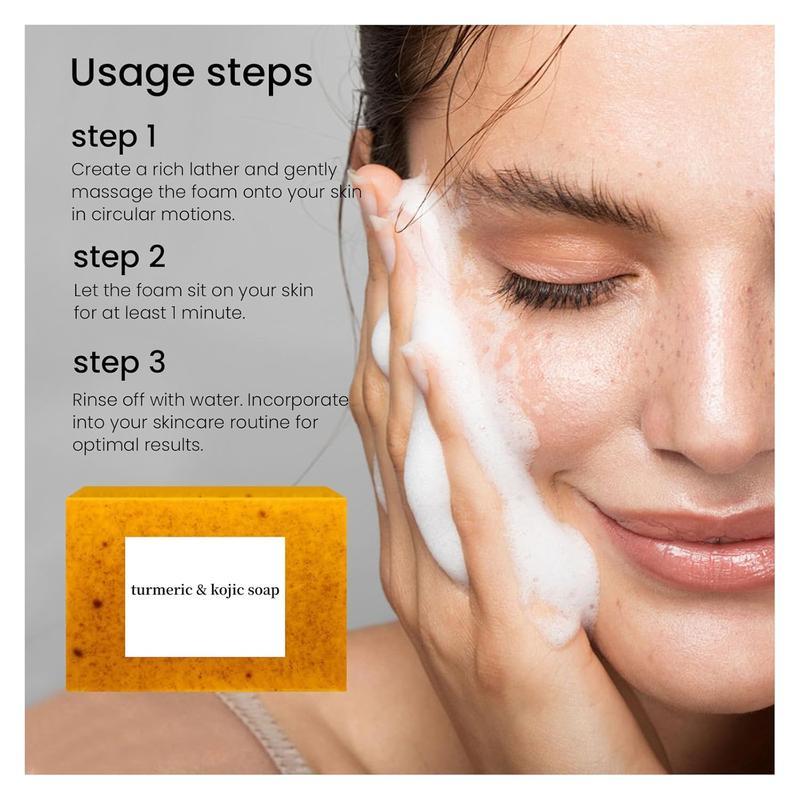 BISUTANG Lemon Turmeric Kojic Acid Soap Bars -XXXL Turmeric – Natural Lemon, Turmeric & Kojic Acid Soap for Face & Body, Gentle Cleansing for All Skin Types, Ideal for Daily Use