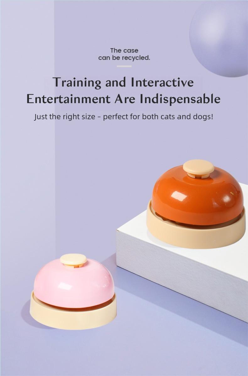 Pet Training Bell for Dogs & Cats – Call to Eat, Potty or Play, Loud Crisp Ring, Interactive IQ Toy, Easy to Press