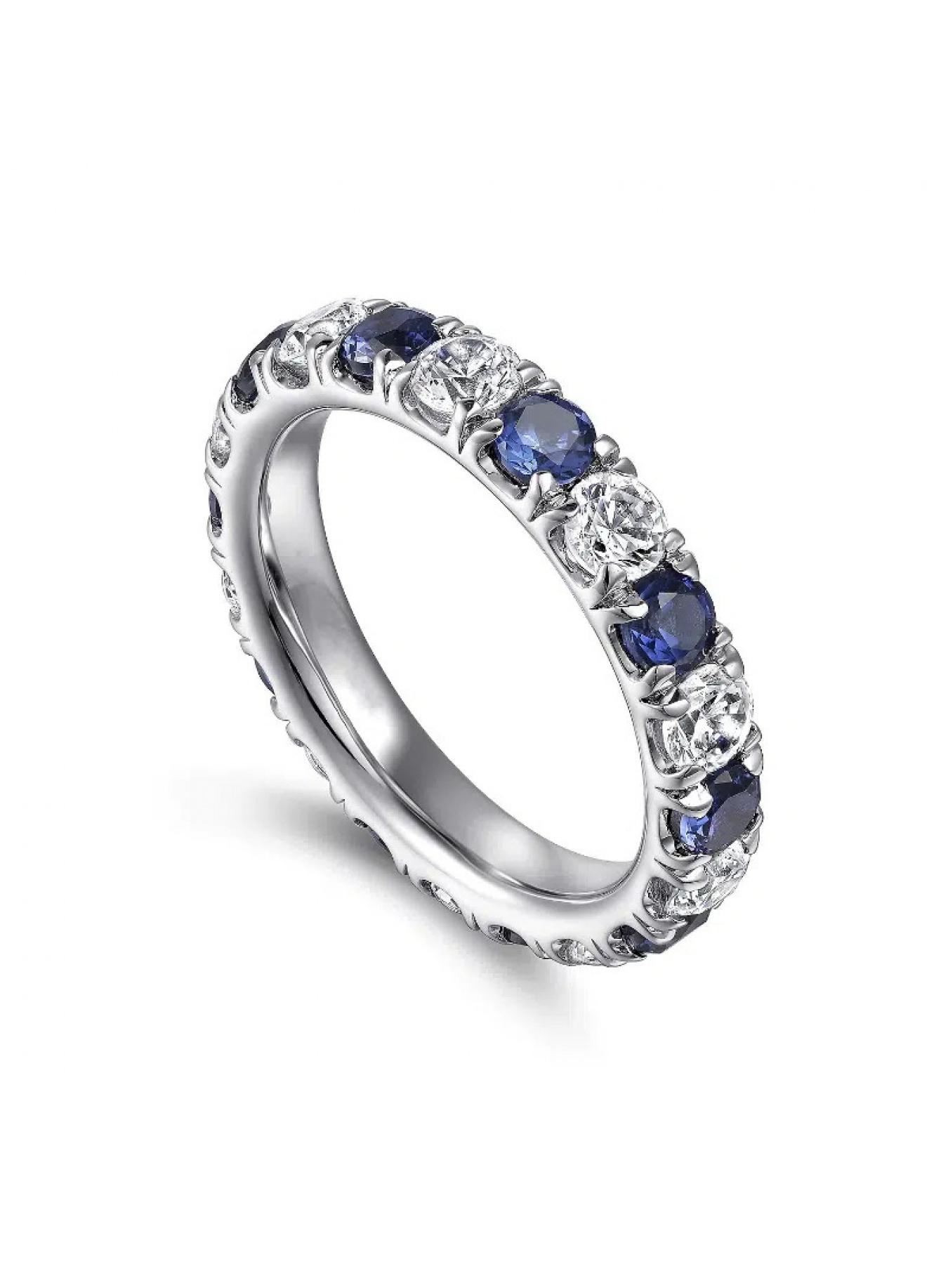 Simple trendy fashion diamond ring with texture design - advanced geometry, suitable for both men and women as a couple ring