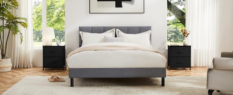 Nightstand Small Dresser with 2 Fabric Drawers Side Bedroom End Table Kids Bedside Storage Furniture for 20" Tall Night Stand for Closet, Entryway, College Dorm Nightstand Small Dresser with 2 Fabric Drawers Side Bedroom End Table Kids Bedside Storage Furniture for 20" Tall Night Stand for Closet, Entryway, College Dorm