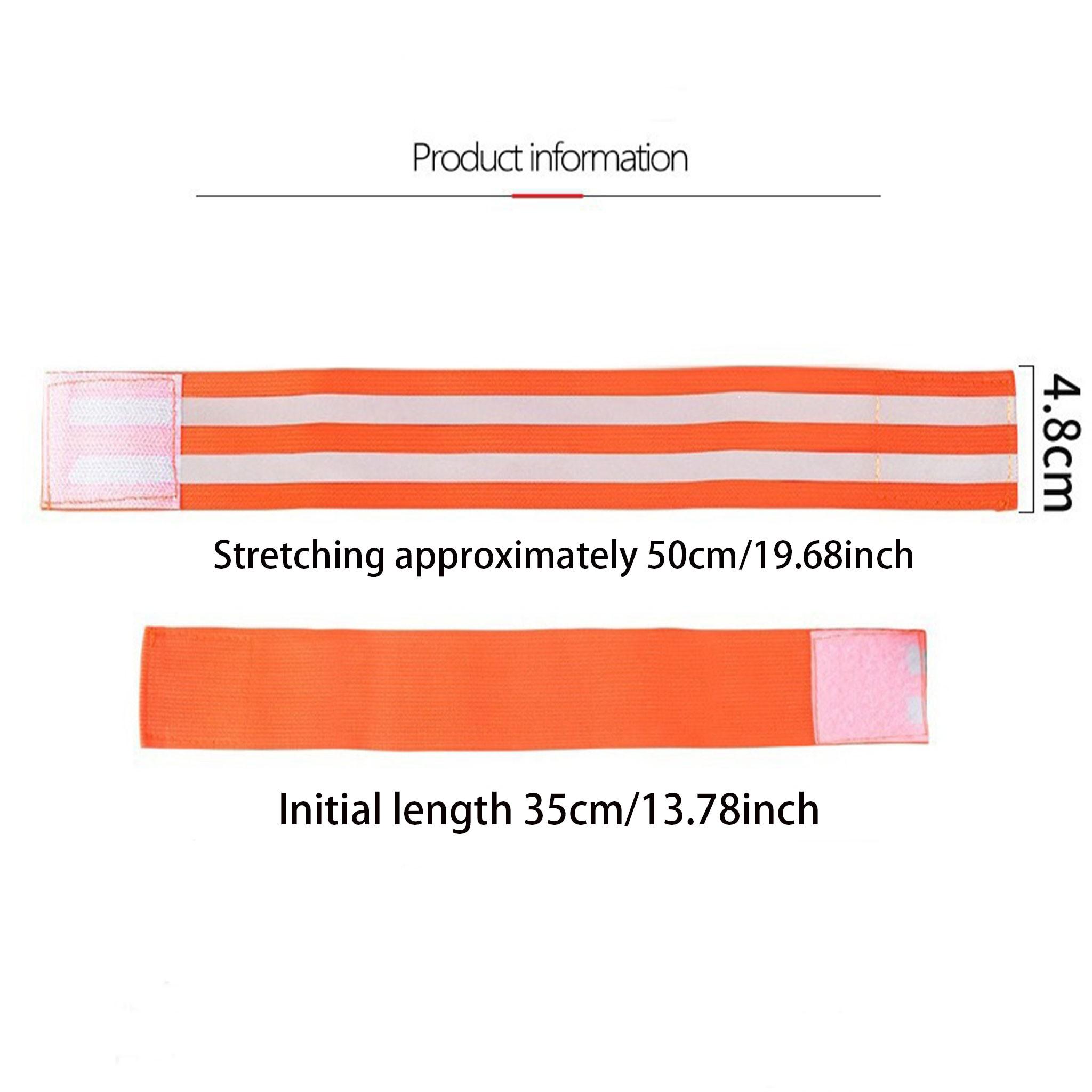 Two-Pack Reflective Bike Leg Straps, Outdoor Sports Arm Bands, Night Running Safety, High-Visibility Reflective Strips, Rainy Weather Safe Riding