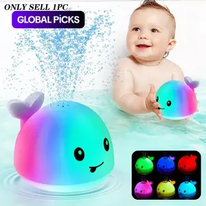 Whale Design Baby Bath Toy, 1 Count Automatic Sensor Spray Water Toy, Light Up Bathtub Toy, Waterproof Shower Toy for Toddlers, Birthday Gift #GLOBAL PICKS