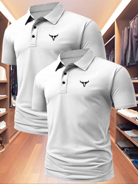 Men's Summer Shirt, Golf Polo, Casual Fitted Short Sleeve, Quick-Dry Fabric, Outdoor Sports & Leisure Wear, Birthday Gift Idea