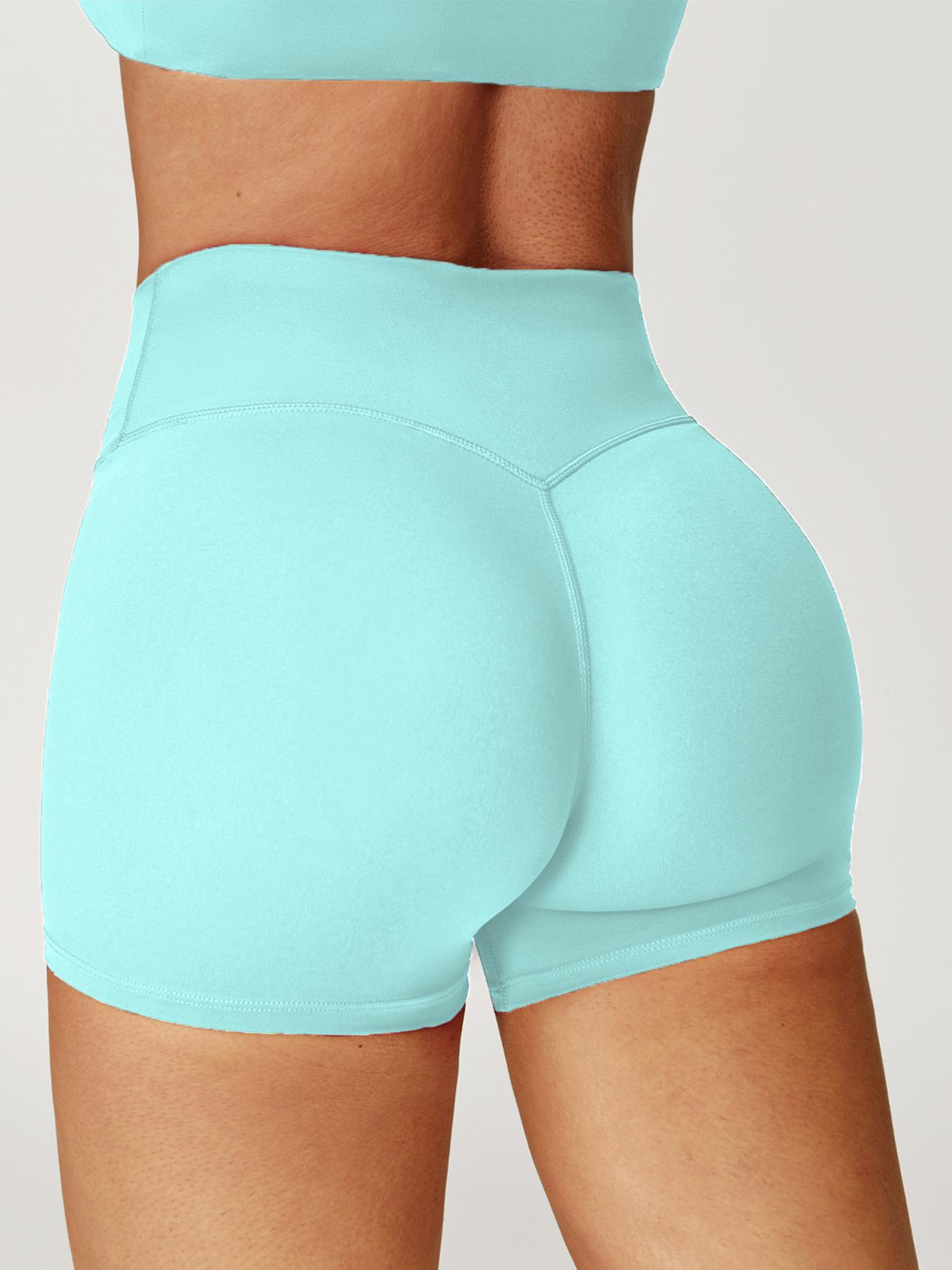 Women's High Waisted Tummy Control Booty Lift Athletic Shorts, Buttery Soft Workout Biker Shorts for Gym Yoga Running