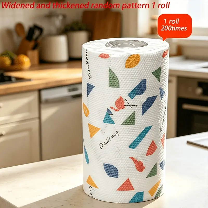 Disposable Kitchen Paper Towels Roll, Lazy Cleaning Rags for Dishwashing, Kitchen & Holiday Party Supplies