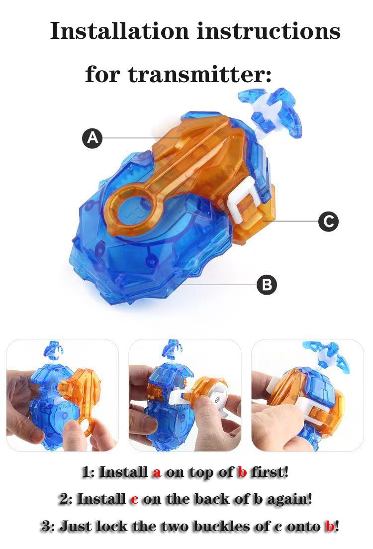 New Two-Way Alloy Explosive Combat Gyro Set Toy, Wire Launcher, Easy to Operate, Disassemble and Assemble, Family Entertainment, Friend Gatherings