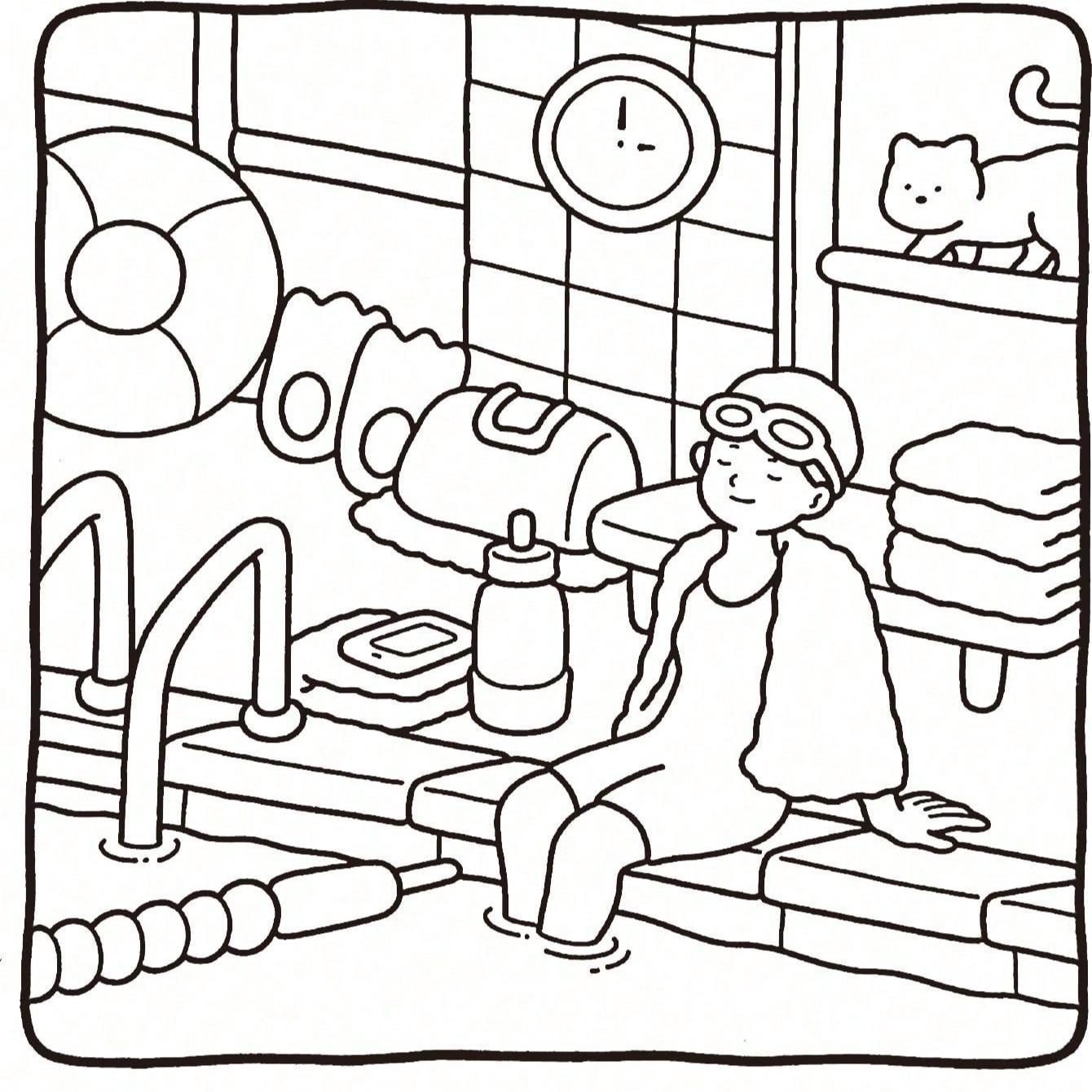 Girl Moments Coloring Book for Adults & Teens, Stress Relief Drawing, Large Relaxing Design, Cute Characters, Safe & Eco-Friendly