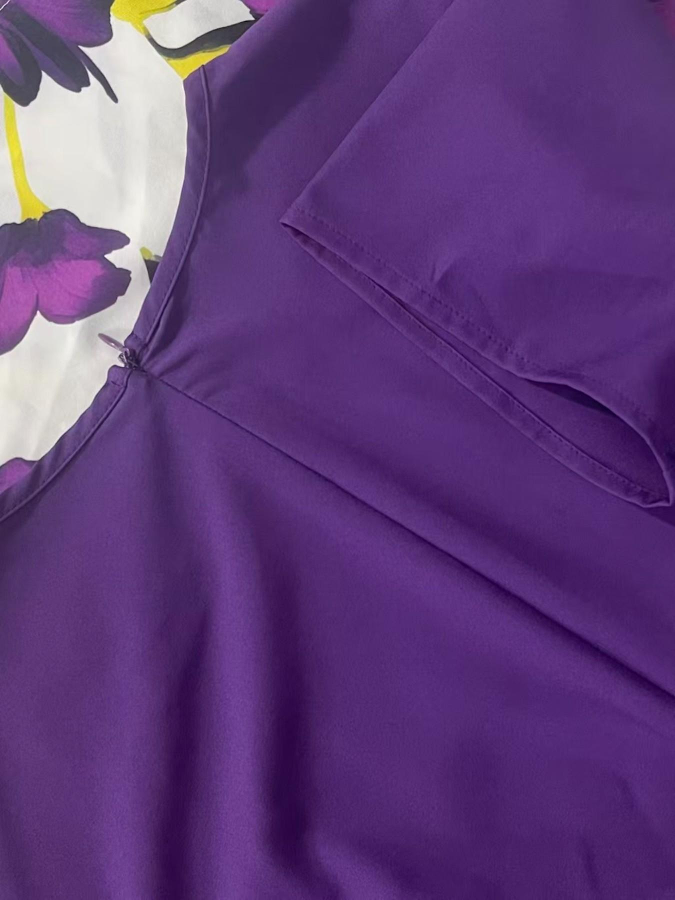Women's Summer Short Sleeve Dress, Elegant Floral Print Long Skirt, Versatile Two-Piece Design, Soft & Chic Style, Perfect for Daily Wear  Slim Fit Waist Dress Ladies Casual Outfit