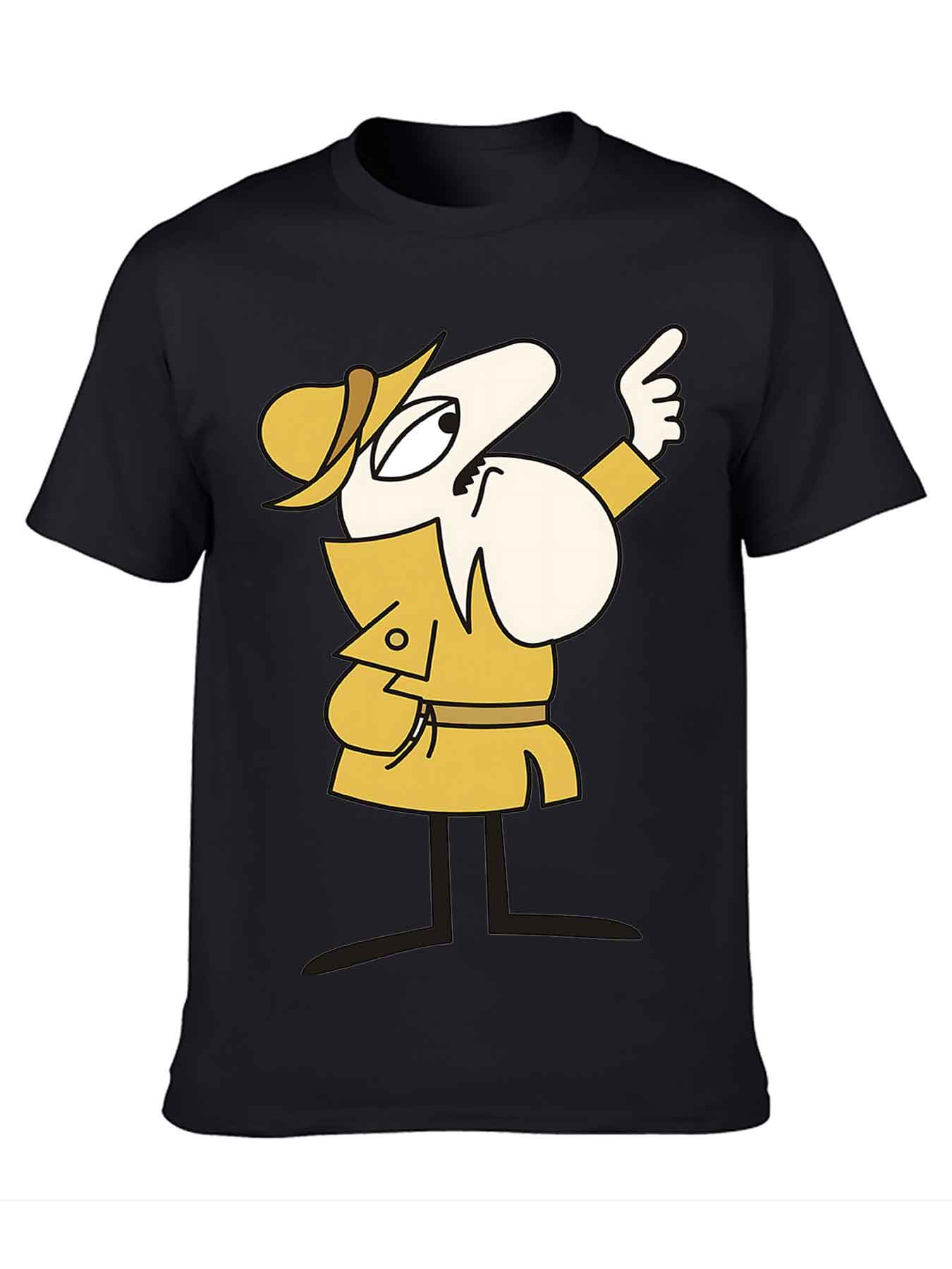 Inspector Jacques Clouseau 2026 new model Black/White Tee Stylish & Comfortable Loose Crew Neck Short Sleeve T-shirts Versatile On Trend Eye Catching Printed Graphic Casual Tee for Daily Wear Outing