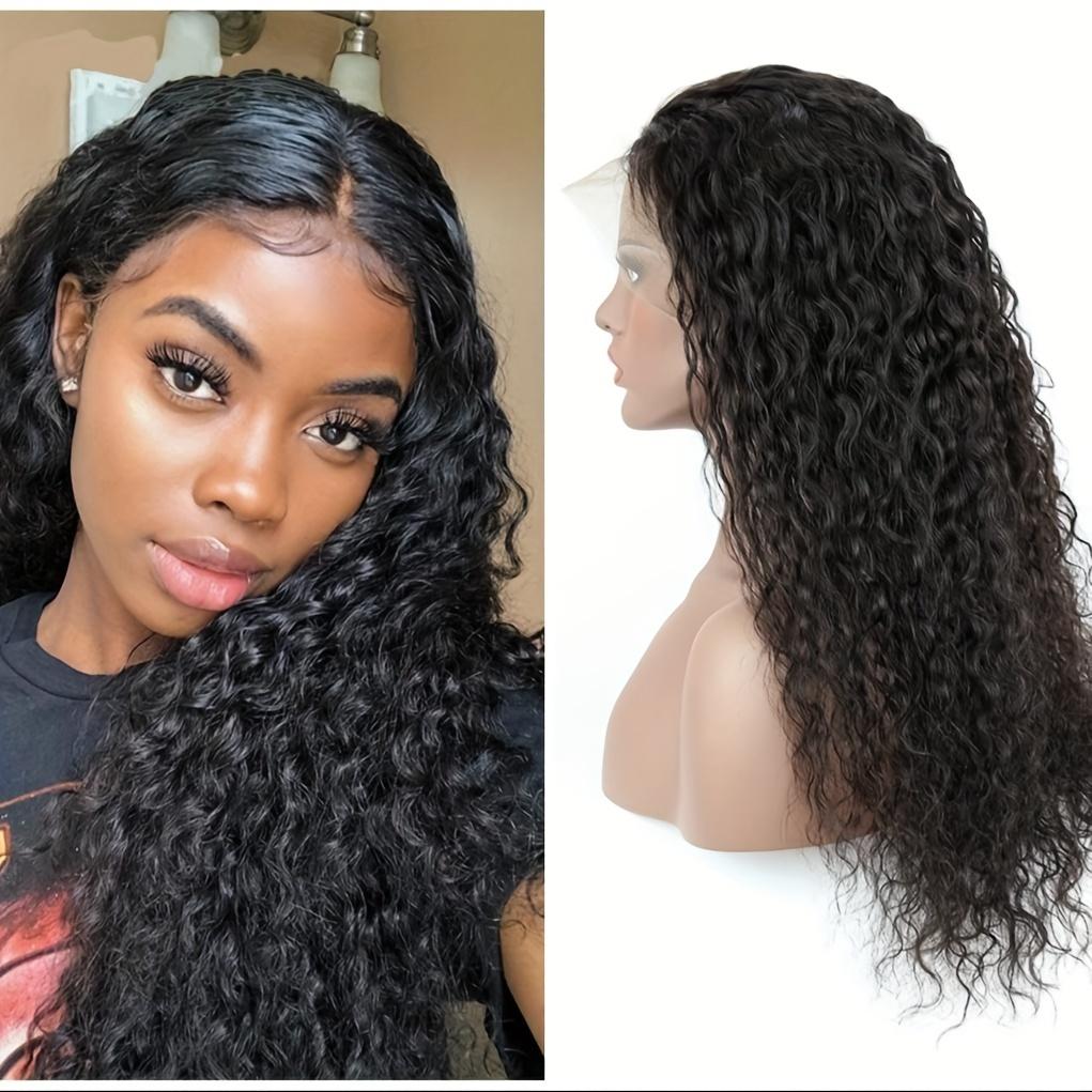 Bling Hair Kinky Curly Lace Front Wig 13x6 HD Transparent Deep Curly Human Hair with Natural Color 180% Density for Women