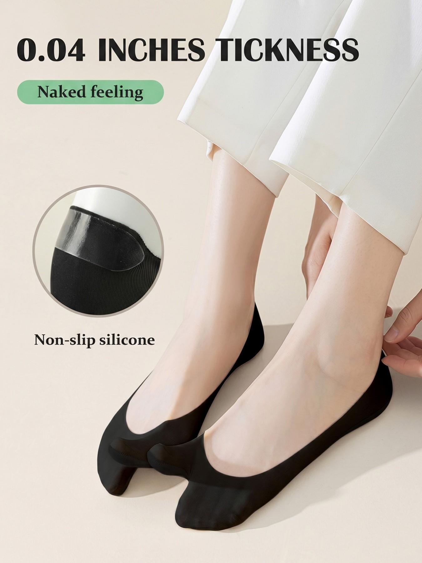 2 Pairs Tabi Socks, Thin No-Show Non-Slip Low-Cut Invisible Liner, Summer Footies for Flats, Flip Flops, Sneakers & Sandals