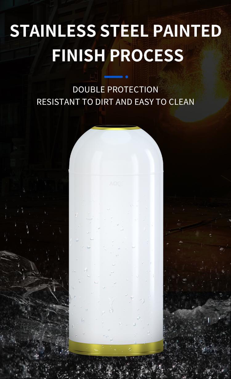 Bullet Shape Metal Trash Can Large Inner Bucket 25L 35L 48L 58L Multiple Colors Free Custom Pattern Printing for Hotels Catering Stores Shopping Malls Kitchens Commercial Household Use