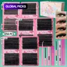 3 Boxes Lash Books, Thick Volume Individual Cluster Lash, Lashes Clusters, 3D Wispy, DIY Eyelash Set, with Bond Seal Remover Applicator, 10-18mm D-Curl Mixed Length, DIY Lash Extension Kit for Daily Makeup & Gifts #GLOBAL PICKS