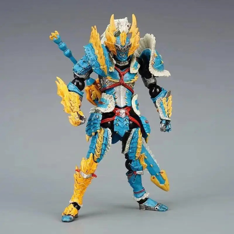 17CM MonsterHunter Lioleus Zinogre Articulated Action Figures Mecha Model Kit Desktop Ornament Statue Toys Boy Collectible Gift