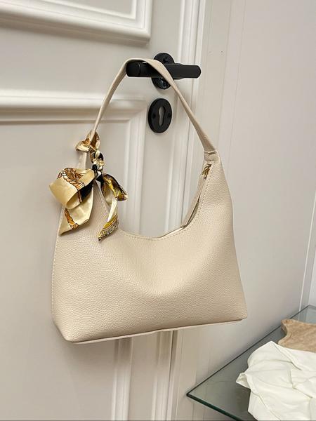 Fashion Retro Crossbody Shoulder Bag for Women, Stylish Compact Design with Scarf Detail, Perfect for Daily Use & Special Occasions, Embellished Shoulder Bag