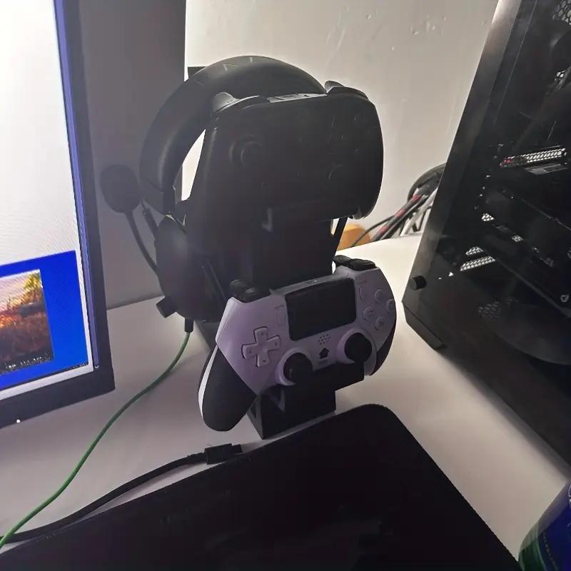 Acrylic Game Controller Stand, Desktop Display Rack for Controllers & Accessories, Portable Clip Design, Office Desk Organizer