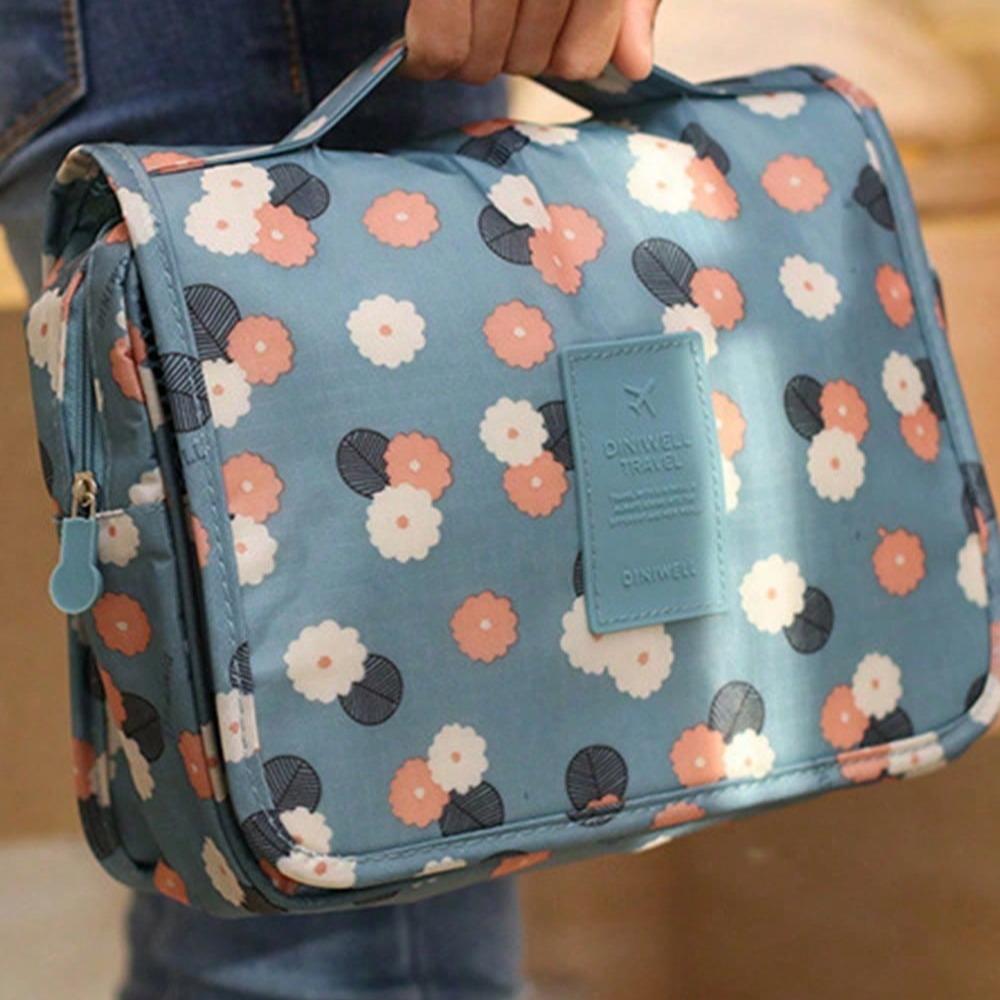 Multi-Functional Travel Makeup Bag, Large Capacity Cosmetic Bag, Double-Layer Waterproof Pouch, PU Leather Organizer, Portable Toiletry Bag