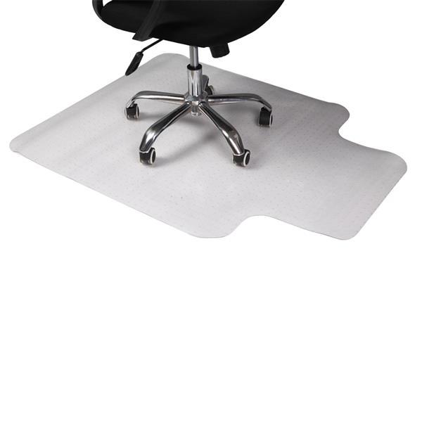 Clear PVC Office Chair Mat for Carpet, Non-Slip Desk Floor Protector with Studded Grip, Easy-Clean Transparent Rolling Chair Mat for Home Office, Computer Desk & Gaming Chair
