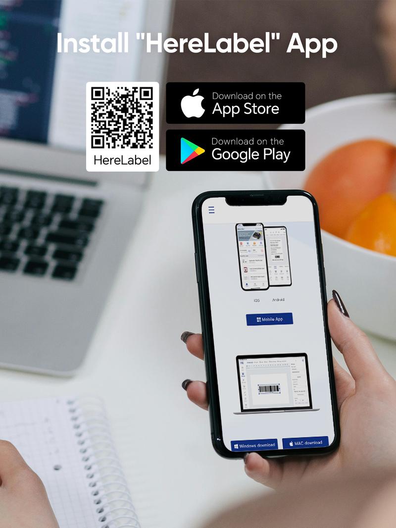 Bluetooth Thermal Shipping Label Printer for Phones, 4x6 Printer Supporting Windows Mac iOS and Android, Thermal Printer for Small Business Shipping Packages, Compatible with eBay Amazon UPS and USPS