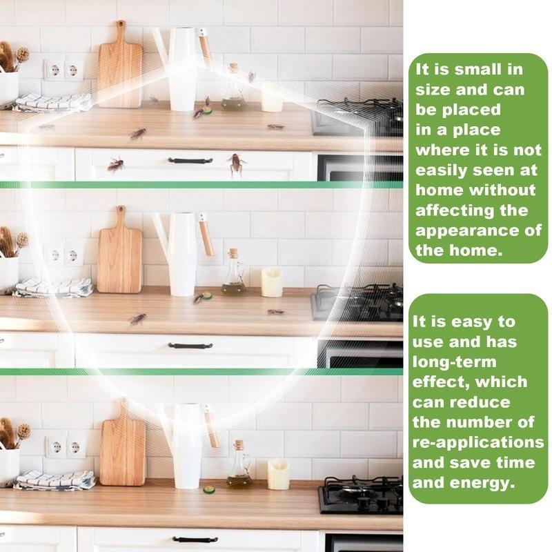 [2pcs]MoonSpry Roach Repellent, Domestic Dormitory Kitchen Powerful Cleaning Cockroach Exterminator Cockroach Gel Bait Pest Control Kit Rodent Repellent Pouches for Indoor & Outdoor Multi-Surface Microfiber Floor Mop roach killer indoor infestation