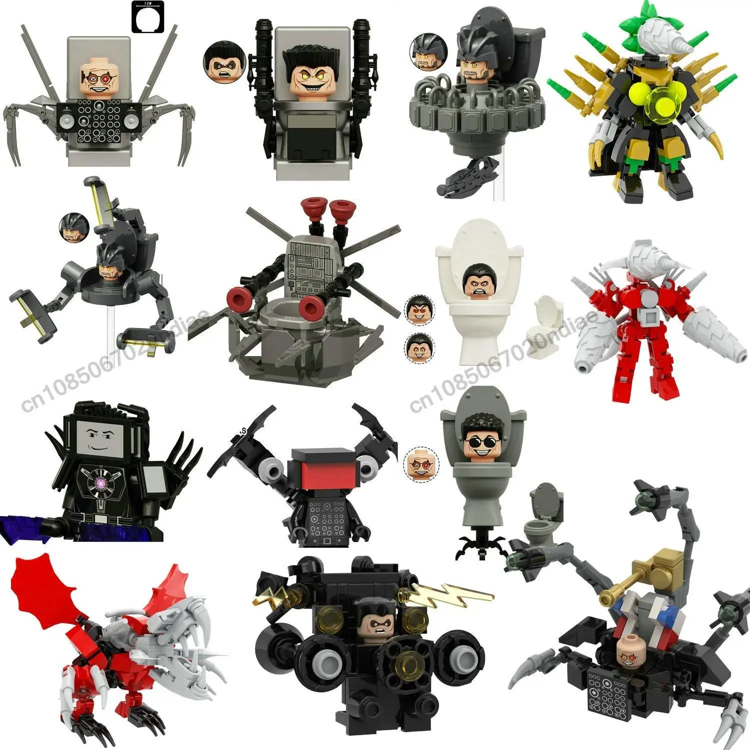 2026 New hot item   4CM Skibidi Toilet Man Mini Figure Monitor Building Blocks Audio Camera Man Toys Boy Children Christmas Birthday Gift