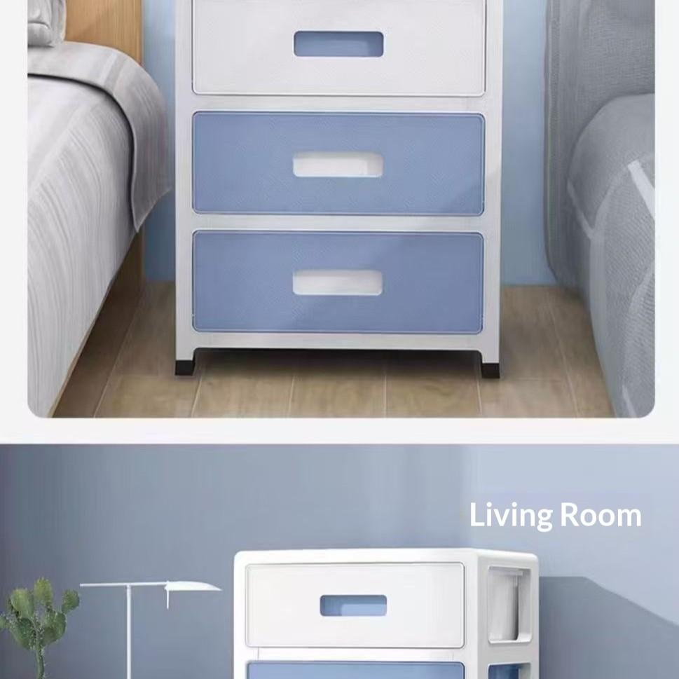 3 Layer Drawer Storage Cabinet Bedside Table, Clothes Organizer Box, Multi-Layer Toy Snack Storage Box, Bedroom Furniture