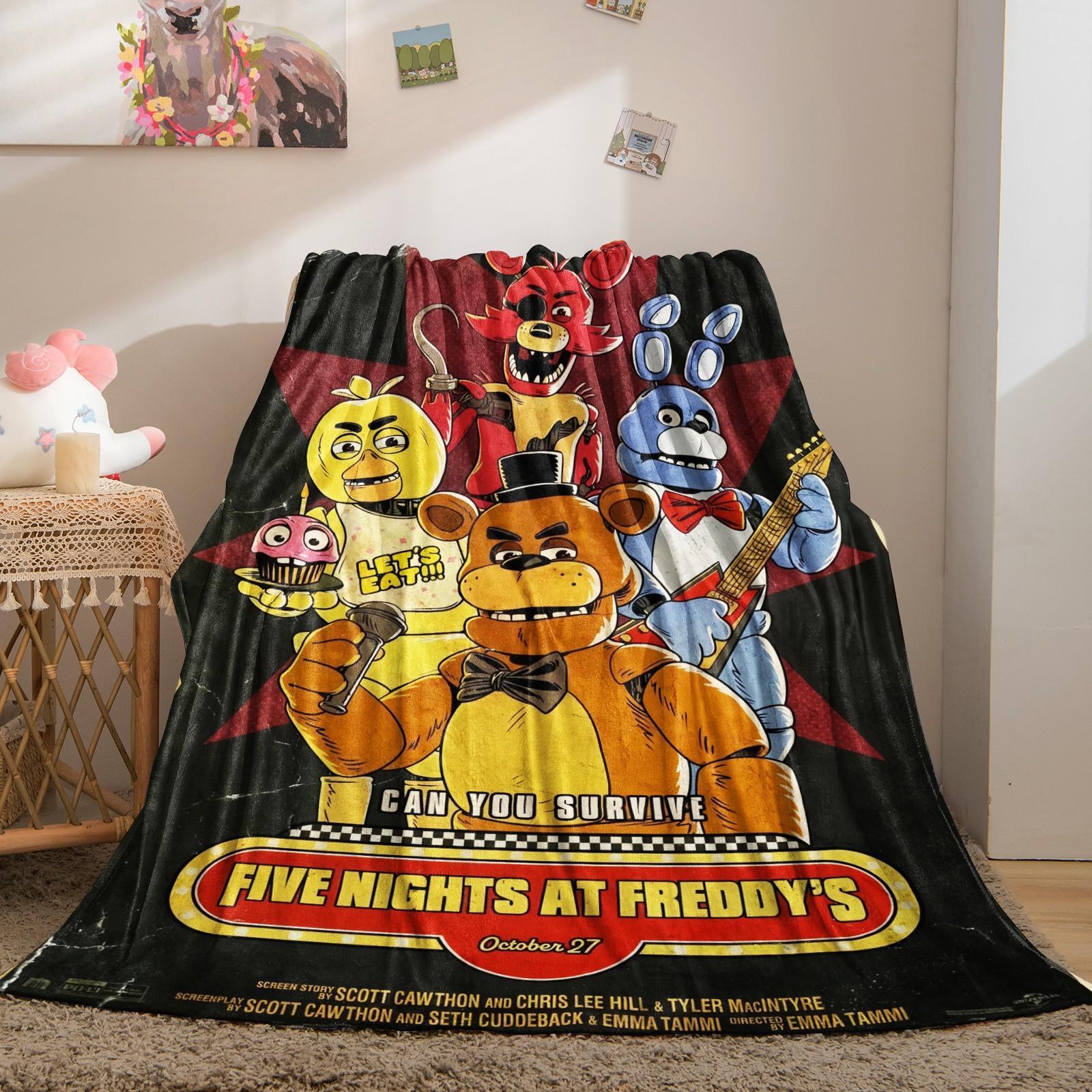 Five Nights at Freddy's Pattern Throw Blanket for All Seasons, Ideal for Bed Sofa Car Room Decor, Perfect Gift Idea, Patterned Blanket