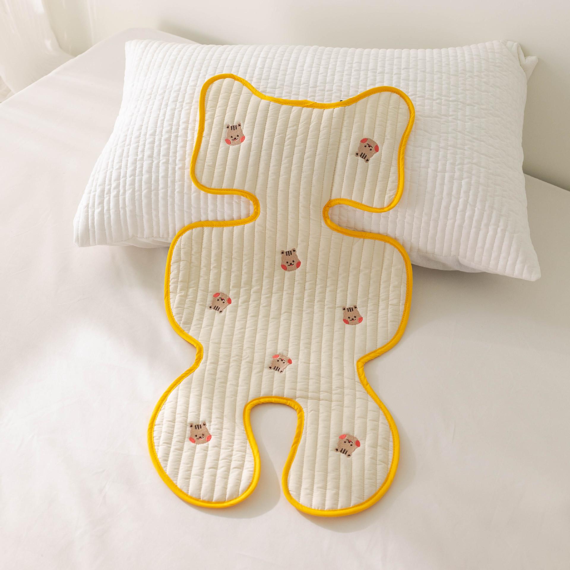 Breathable Stroller Seat Cushion, Comfortable Fabric Baby High Chair Backrest Pad, Portable Infant Carrier Mat for Summer Travel