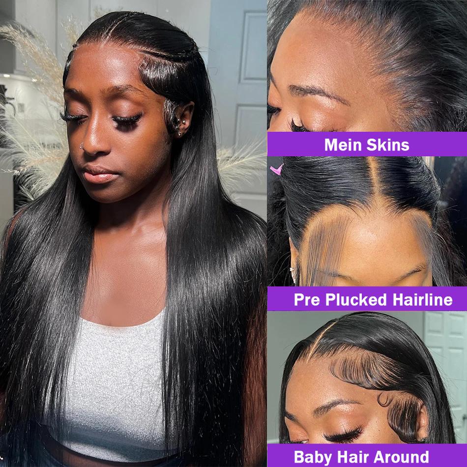 HD 13x6 Straight Lace Front Wigs Human Hair For Women Bone Straight Lace Frontal Wigs Pre Plucked Wig 180% Density TikTokShopBlackFriday HD 13x6 Straight Lace Front Wigs Human Hair For Women Bone Straight Lace Frontal Wigs Pre Plucked Wig 180% Density TikTokShopBlackFriday