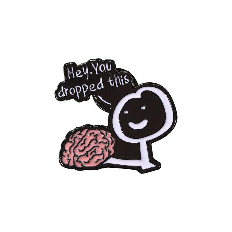 1pc Creative, Unique, and Quirky Letter Brooch/Collar Badge