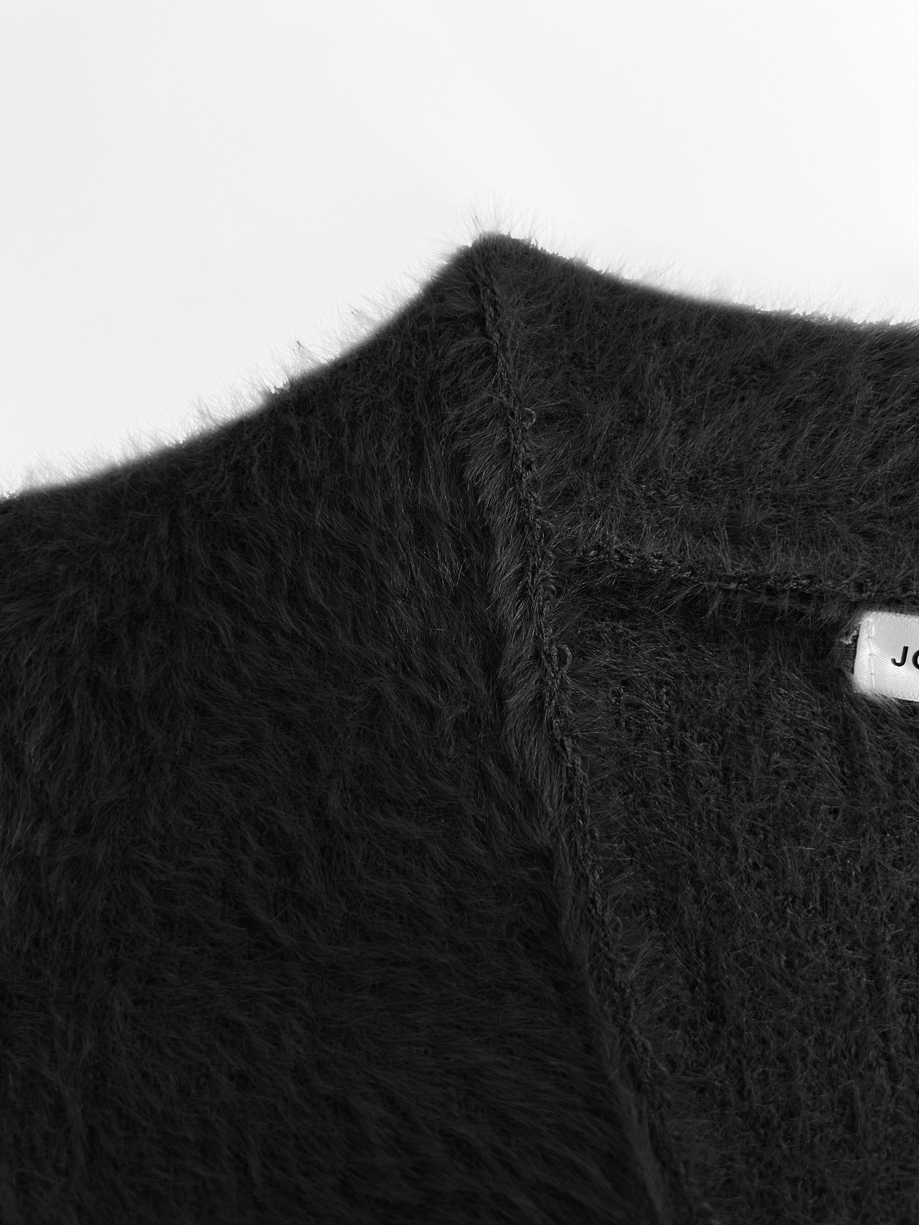 Joyfunear Women's Casual Long Knit Cardigan - Faux Fur Coats with Long Sleeves & Solid Color Design for Winter Wear