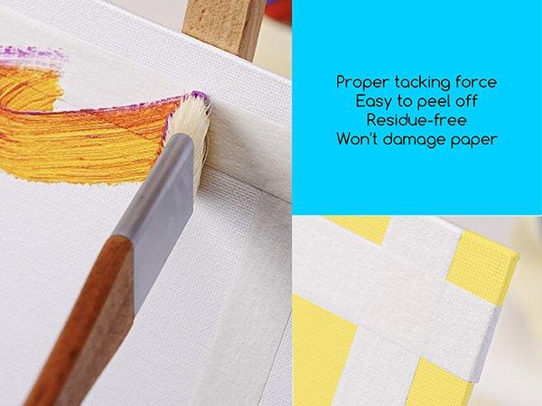 MEEDEN 10 Packs White Artist Tape, 0.5" with Total 1804.5FT (550m) Masking Art Tape for Watercolor Painting Drafting Canvas Framing, Acid-Free Painters Tape, General Purpose for Craft, Office, School MEEDEN 10 Packs White Artist Tape, 0.5" with Total 1804.5FT (550m) Masking Art Tape for Watercolor Painting Drafting Canvas Framing, Acid-Free Painters Tape, General Purpose for Craft, Office, School