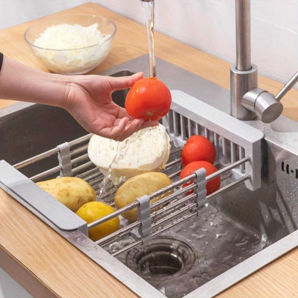 Heavy-duty stainless steel dish drying rack with drain tray, adjustable and rotatable drying rack with utensil and cup holders, Adjustable Dividers, space-saving kitchen countertop organizer, suitable for RVs, dormitories, efficient drainage system