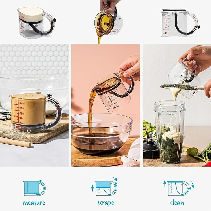 Multi functional adjustable measuring cup set, durable kitchen tools, easy to clean design, ideal choice for cooking and baking essentials, space saving structure, Utensils