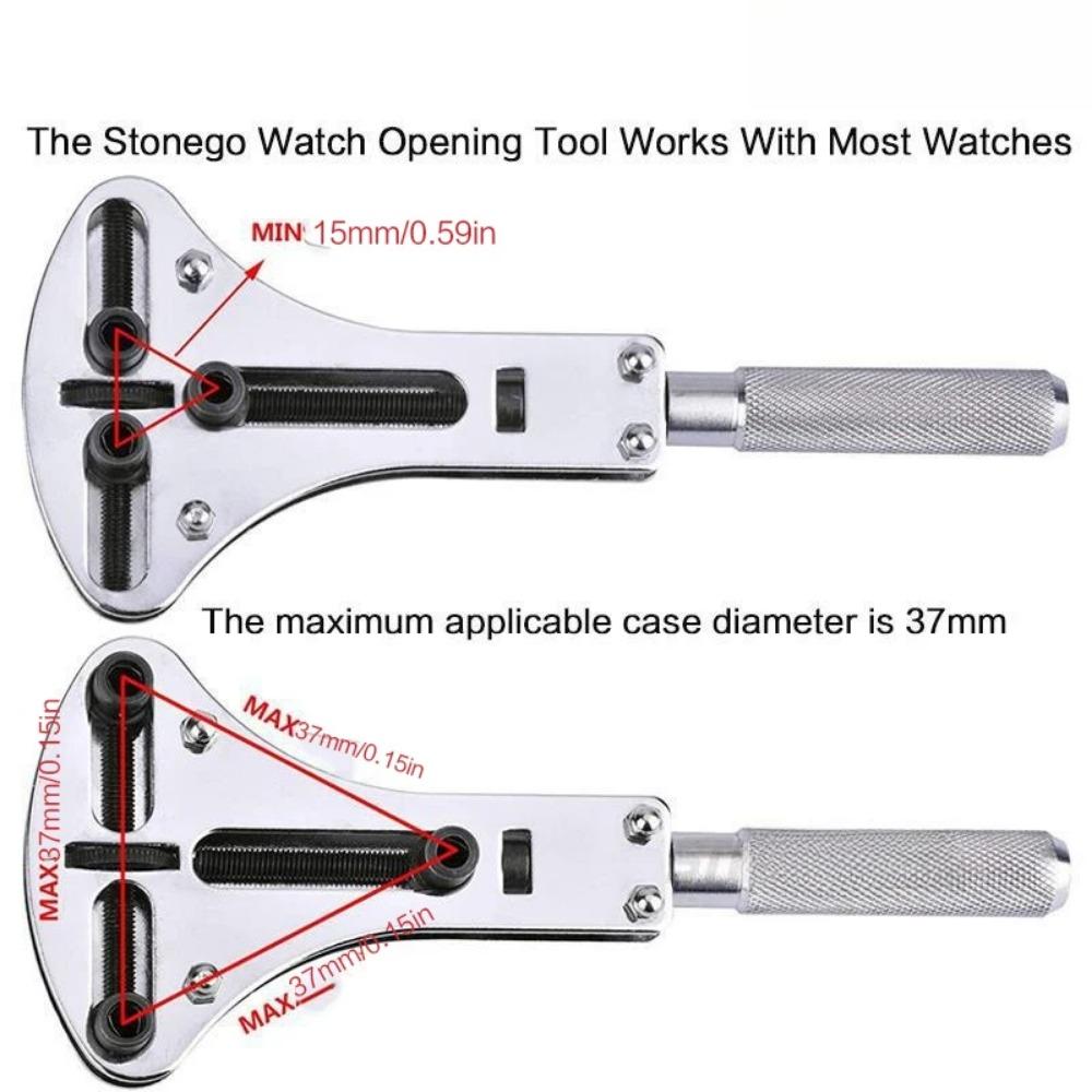 Professional Mechanical Watch Repair Tool Kit with Adjustable Case Opener, Claw Tool & Anti-Slip Grip. multi-Function essential Set for Watch Maintenance & Battery Replacement. Portable Repair Tools