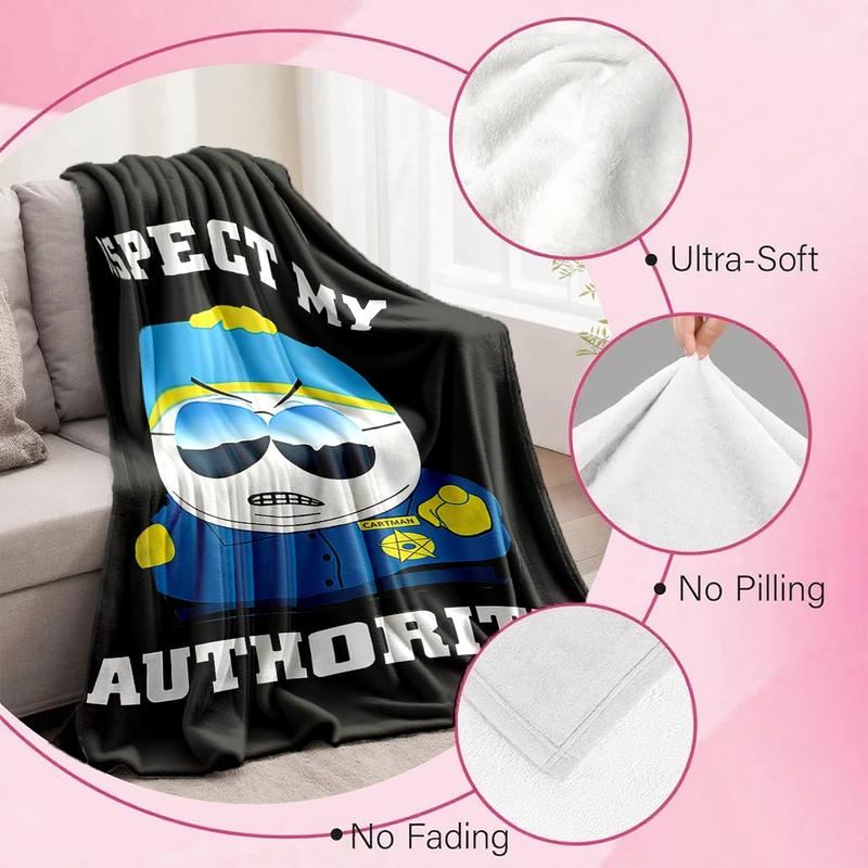 South Park Cartman Authority Meme Blanket, Plush High Density Fleece for Warmth, Great Gift for South Park Fans