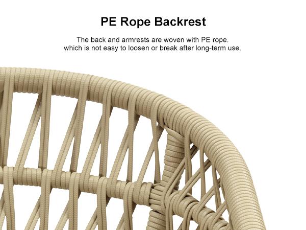 PURPLR LEAF Bar Stools Chair Set of 2, Rattan and Aluminum Frame with Comfortable Cushion PURPLR LEAF Bar Stools Chair Set of 2, Rattan and Aluminum Frame with Comfortable Cushion