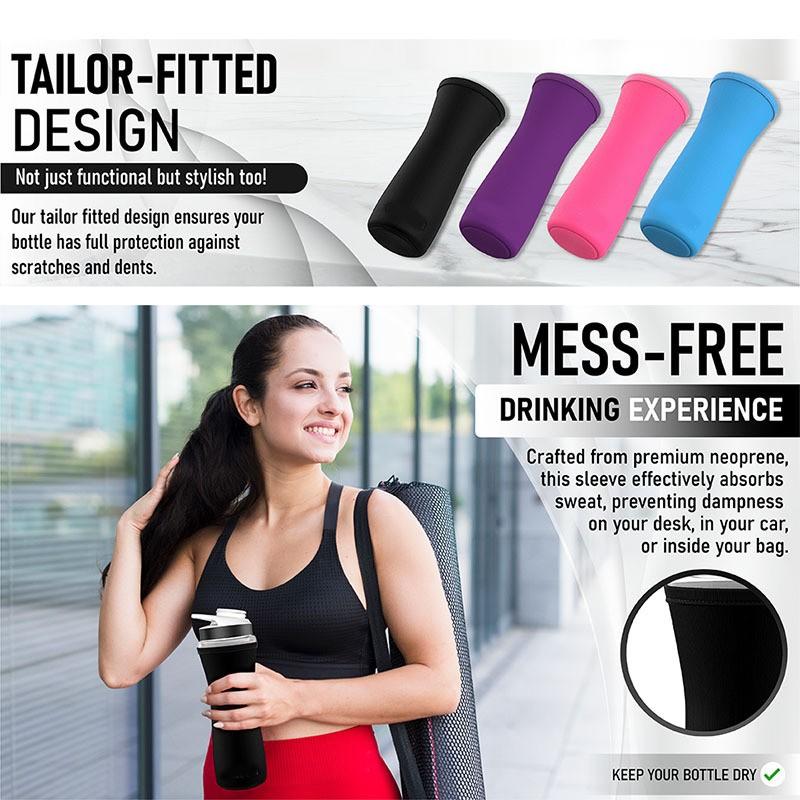 [cirkul Water Bottle Set], Outdoor Sports & Fitness Insulated Bottles Compatible with 22oz Plastic & Stainless Steel, Rubber Material