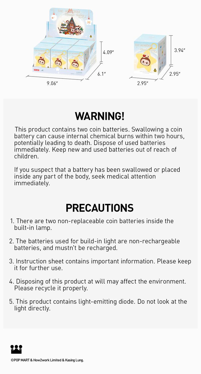 POP MART THE MONSTERS Classic Series-Sparkly Plush Pendant Blind Box, Mystery Box