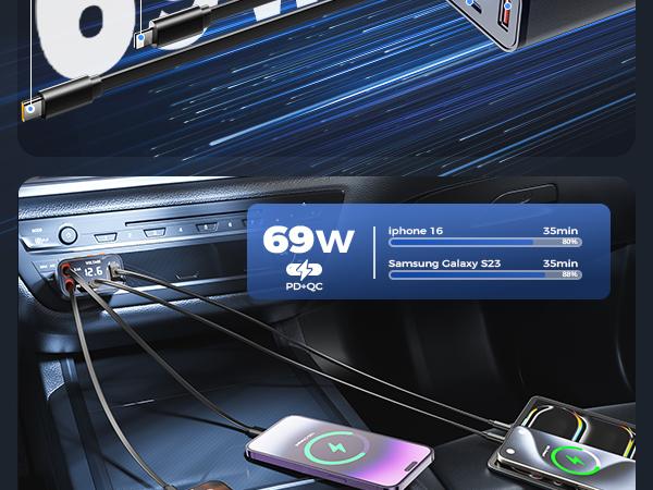 SUPERONE Bluetooth 5.3 Car Adapter with Retractable Charger FM Transmitter Radio Receiver Handsfree Calling USB Charging Cable Sound Quality CVC Technology 12-24V Powerhouse TikTokShopHolidayHaul plug Audio Compact Chargeable SUPERONE Bluetooth 5.3 Car Adapter with Retractable Charger FM Transmitter Radio Receiver Handsfree Calling USB Charging Cable Sound Quality CVC Technology 12-24V Powerhouse TikTokShopHolidayHaul plug Audio Compact Chargeable