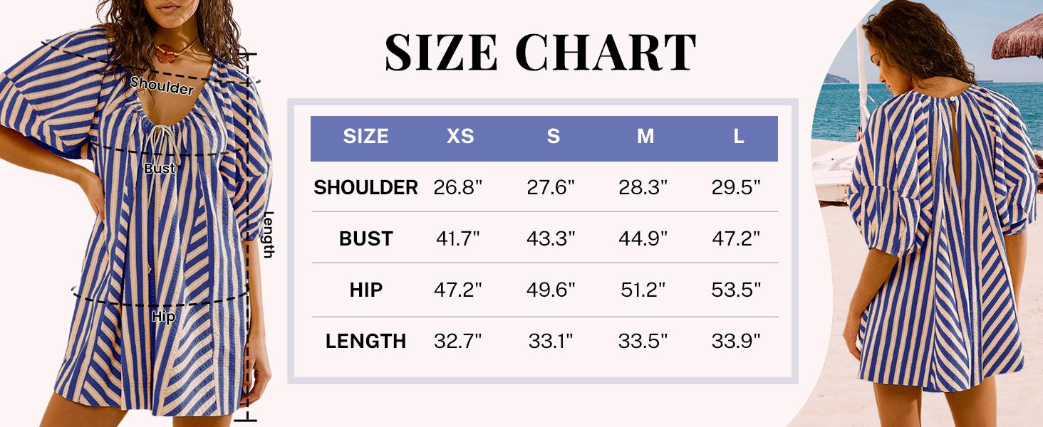 Womens Striped Romper Casual Loose Puff Sleeve Wide Leg Jumpsuit Overall with Pockets Womens Striped Romper Casual Loose Puff Sleeve Wide Leg Jumpsuit Overall with Pockets