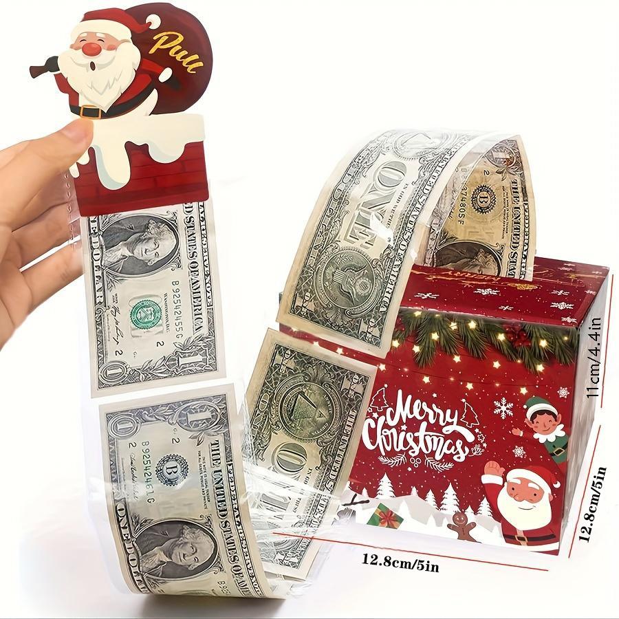 Christmas Cash Gift Box for Friends, Girlfriend, Wife, Sister, Fun Surprise Money Holder, Perfect Holiday Party Accessory, Themed Gift Box