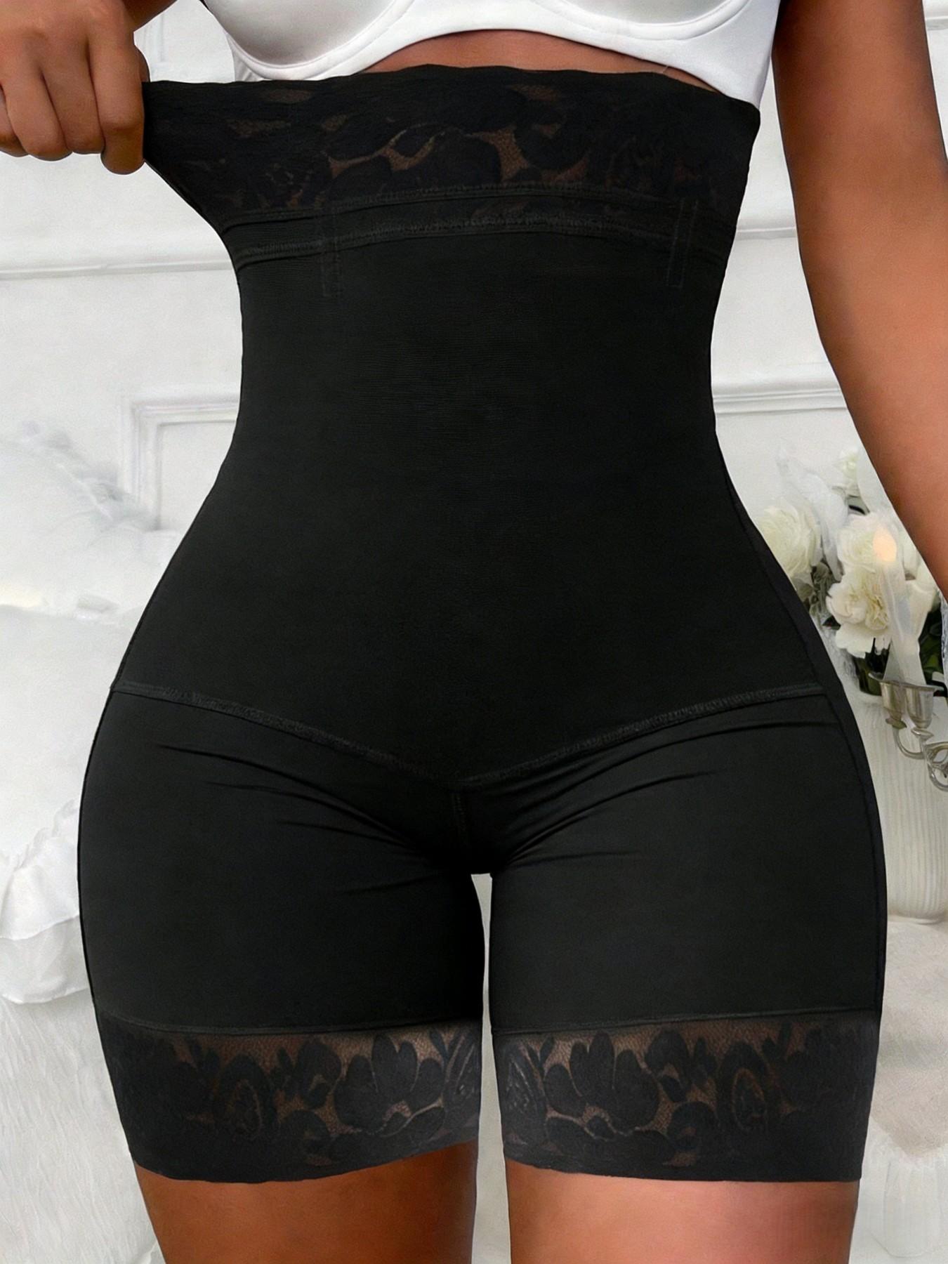 High Waist Shapewear Shorts, Fajas, Firm Control Girdle, Comfortable Shapewear Breathable Zipper, Tummy Control Butt Lift Seamless Minimizer Shapewear Bottoms, Compression Lace Panties, Suitable For Training Or Sports